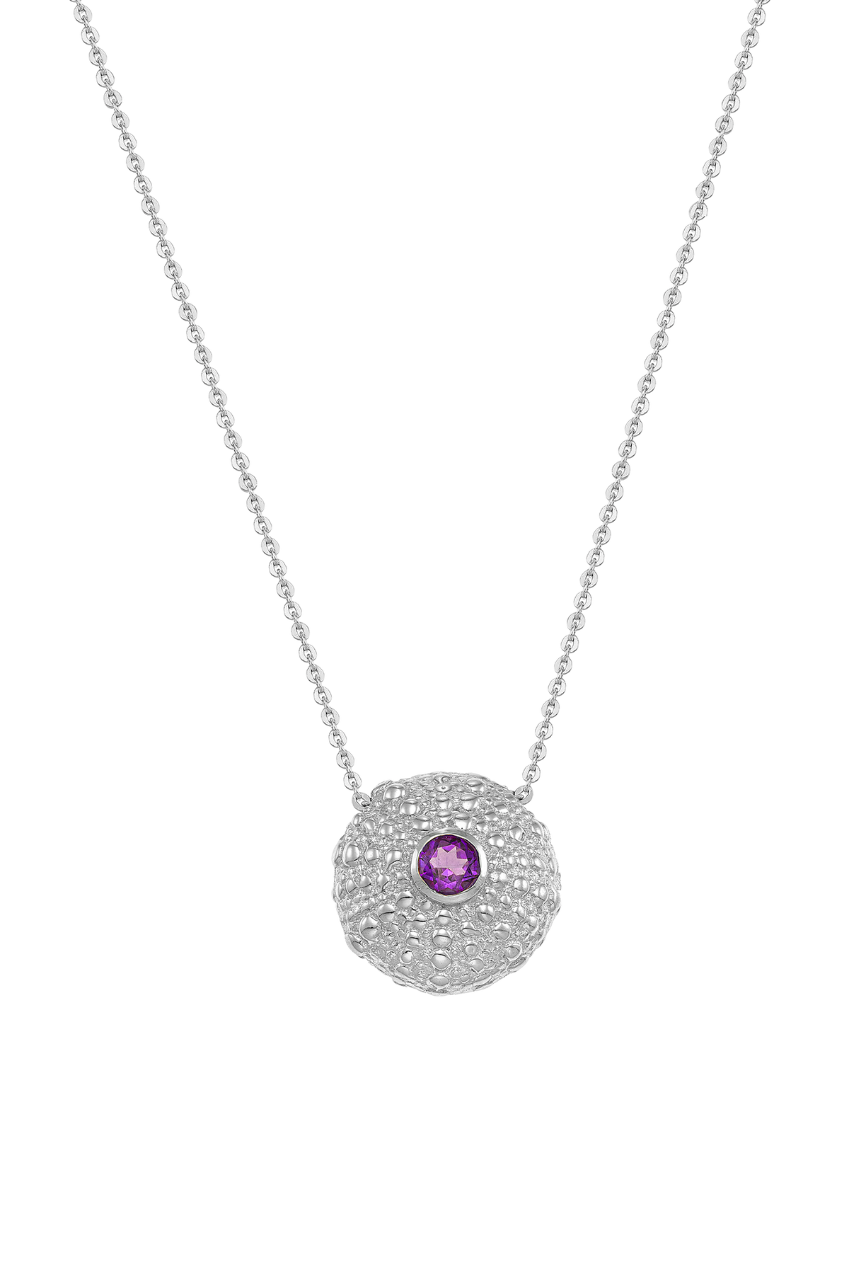 Feggeri Ahinos Sterling Silver Amethyst Necklace