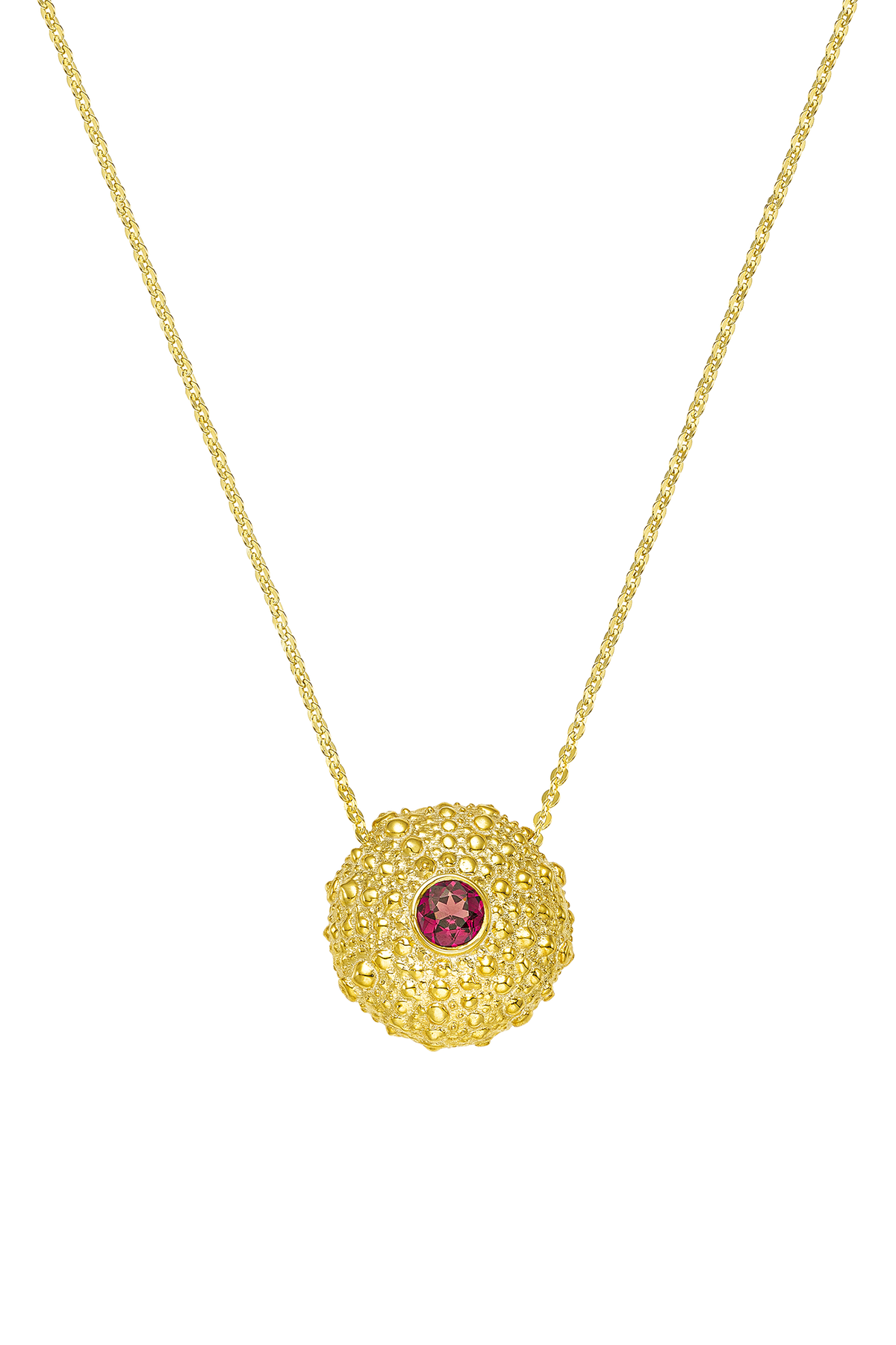 Feggeri Ahinos Gold Vermeil Rhodolite Necklace