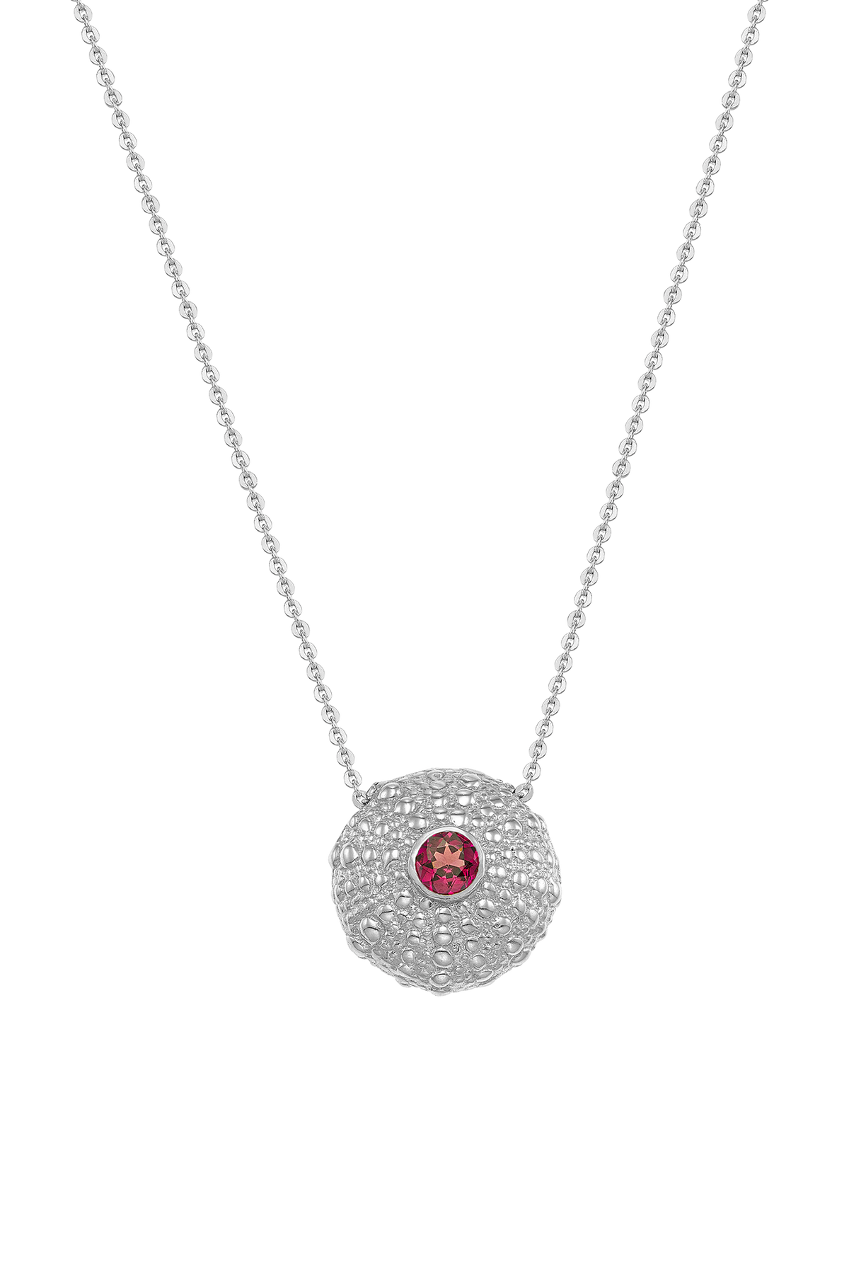 Feggeri Ahinos Sterling Silver Rhodolite Necklace