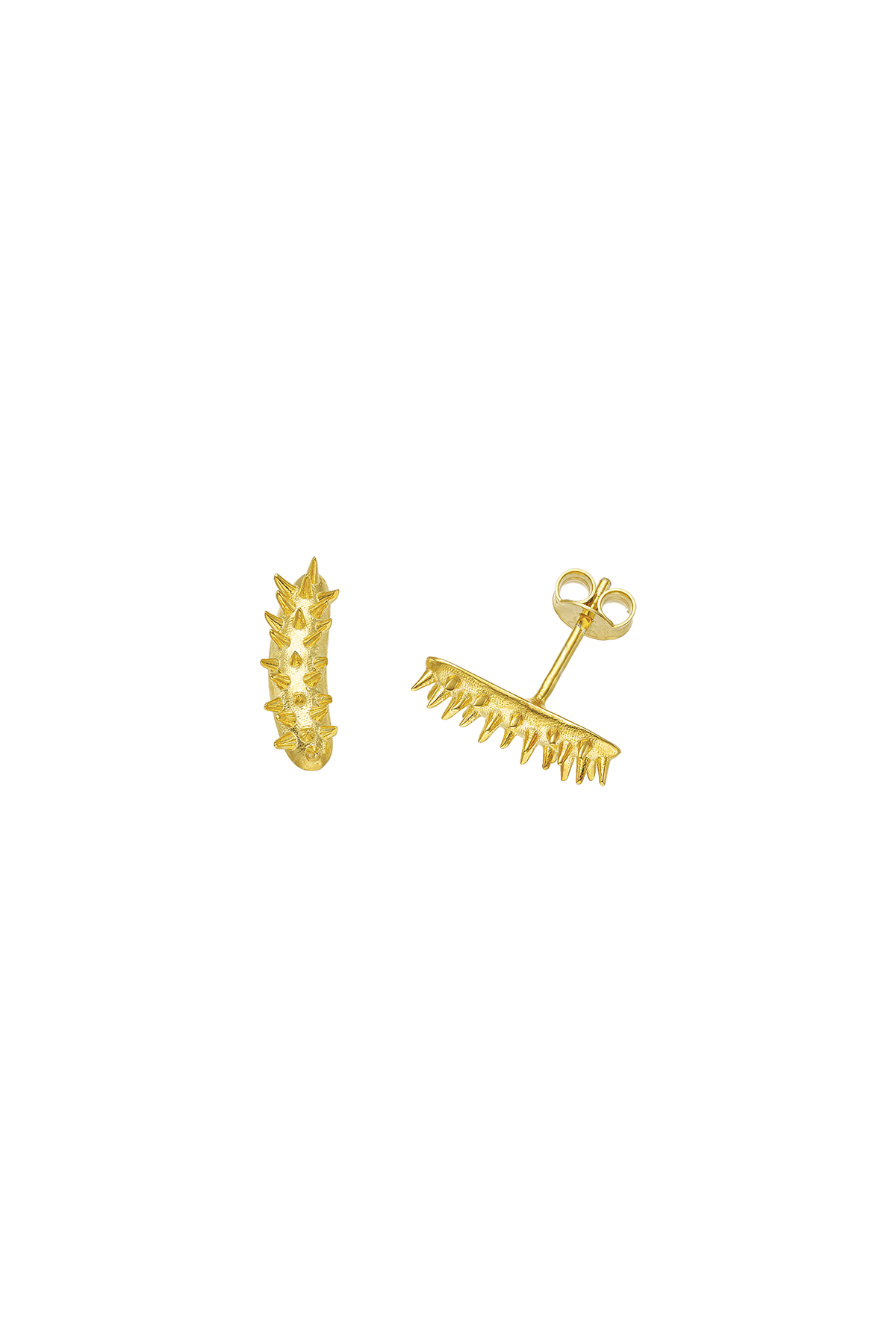 Feggeri Ahinos Gold Vermeil Spike Stud Earrings