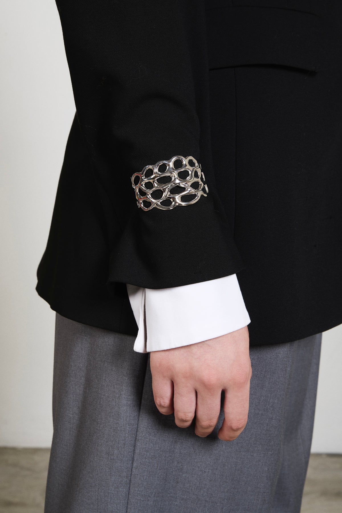 Feggeri Astra Sterling Silver Starfish Cuff Bracelet worn by a model