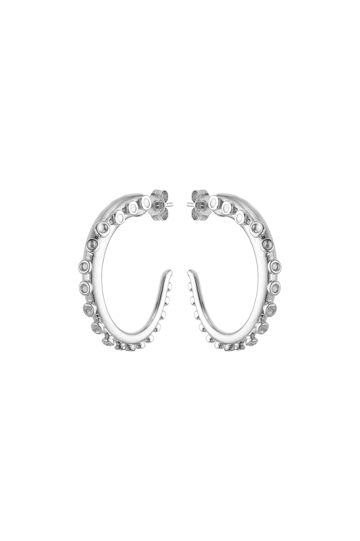 Feggeri Okto Sterling Silver Large Hoop Earrings