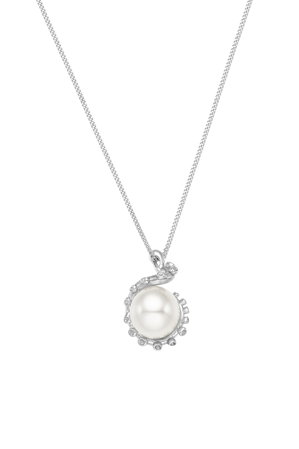 Feggeri Okto Sterling Silver Freshwater Pearl Necklace
