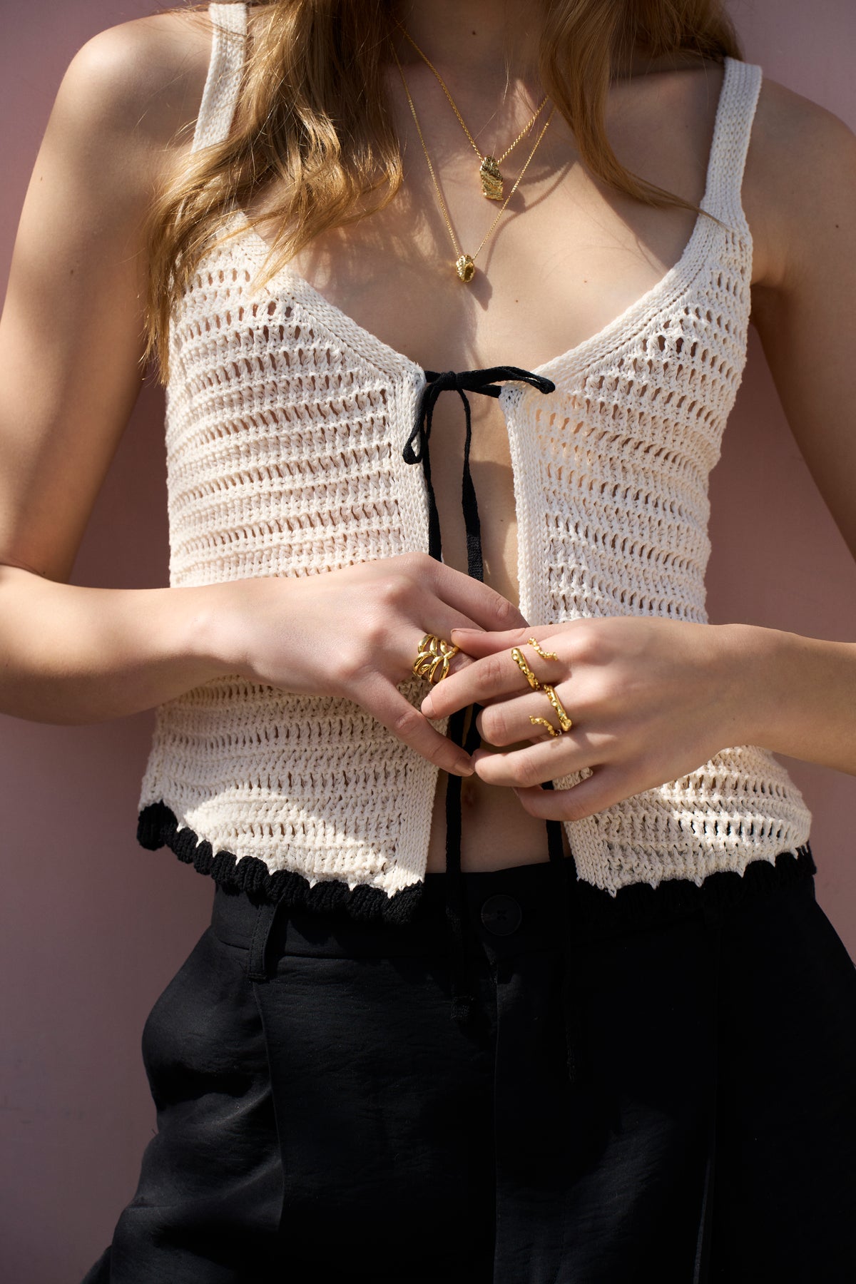 Feggeri Okto Gold Vermeil Octopus Ring worn by a model