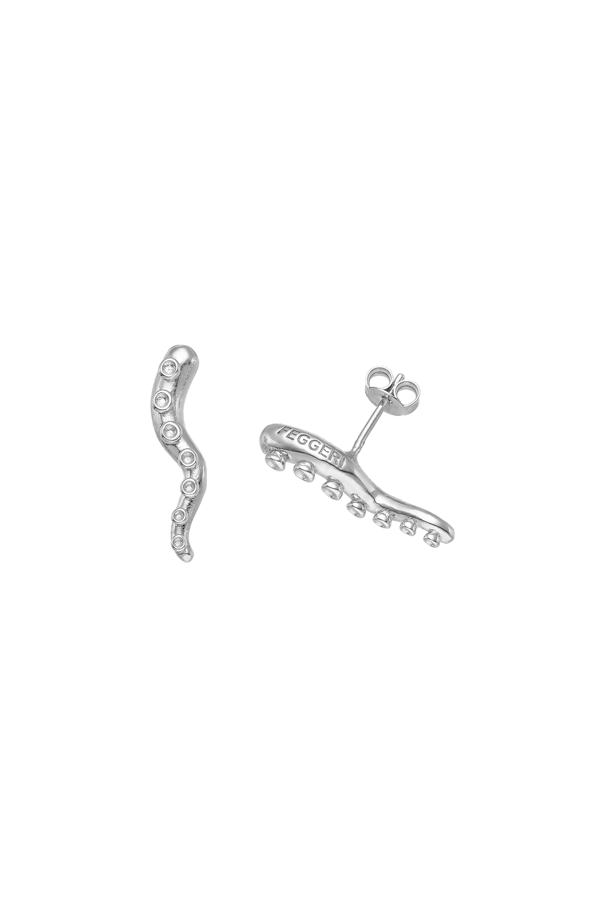 Feggeri Okto Sterling Silver Octopus Stud Earrings