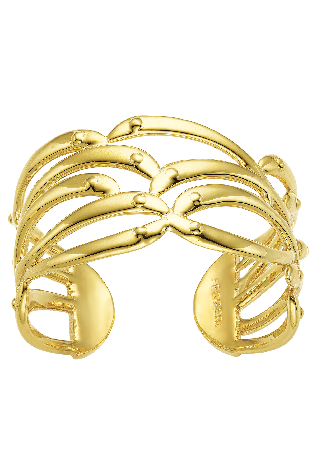 Feggeri Psari Gold Vermeil Large Fish Cuff Bracelet