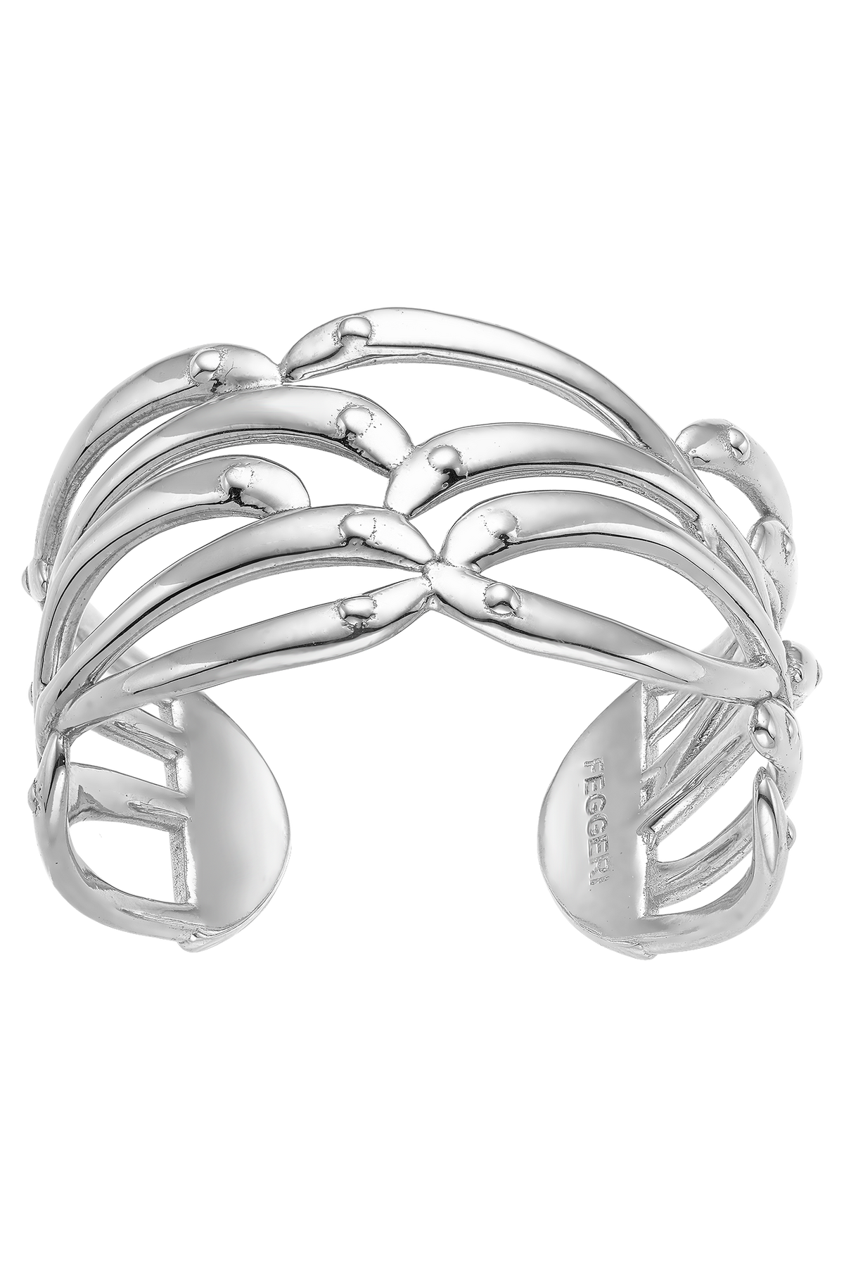 Feggeri Psari Sterling Silver Large Fish Cuff Bracelet